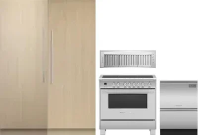 5 Piece Package Includes Refrigerator, Freezer, Range, Hood And Dishwasher